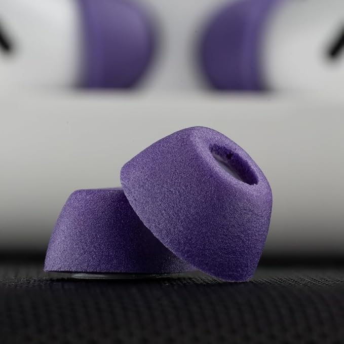 Comply TrueGrip MAX | Premium Memory Foam Replacement Earbud Tips for Apple AirPods Pro 1 & 2 | Long Lasting Comfort, MAX Durability, Secure Fit, Superior Noise Isolation| Purple (Large) (3 Pairs)
