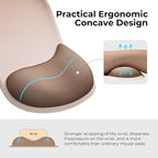 EooCoo Ergonomic Mouse Pad with Gel Wrist Rest Support Middle Concave Design, Relieve Wrist Pain Mousepad, Non-Slip Base for Laptop, Office Desk Accessories, Carpal Tunnel Syndrome