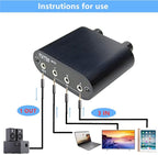 3.5mm Audio Switch with line Volume Controller, 3 in 1 Out 1/8" aux switcher Splitter selector Box, Mini Inline Headphone attenuator Volume Control knob -MC31