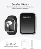 ORICO 512GB External SSD Up to 2000MB/s Portable Solid State Drive, USB 3.2 Gen 2x2 20Gbps with 2 in 1 USB C Cable, Compatibility with MacBook, iPad, iPhone 15, PSSD - A20