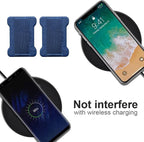 Universal Phone Grip for Smartphones - Phone Holder for Hand for Back of Phone - Wireless Charging Compatible (Black Blue) - 2Pack
