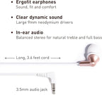 Panasonic ErgoFit Wired Earbuds, 3.5mm Jack In-Ear Headphones Wired with Dynamic Crystal-Clear Sound and Soft Ergonomic Custom-Fit Earpieces (S/M/L), for Phones and Laptops - RP-HJE120-N (Rose Gold)