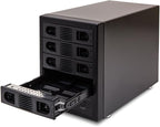 Syba SY-ENC50104 4 Bay 3.5” SATA III HDD Non-RAID Enclosure – Supports USB 3.0 & eSATA Interface, Black