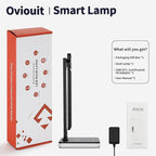 LED Desk Lamp with Charger, USB Charging Port, Dual Swing Arm Desk Light with 5 Brightness, 3 Colors, Table Lamp with Clock, Alarm, Date, Temperature, Desk Lamp for Home Office Study (Black)