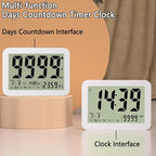 Digital Countdown Days Timer Clock- 9999 Days Count Down Timer with Stand Strong Magnetic Back for Retirement Wedding Vacation Birthday Exam Lab Kitchen Cooking