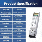 10Pcs Single Mode 10G SFP+ Fiber Module Network Transceiver, LR SM1310nm 10km, Duplex LC for Switch, Router, Firewall, Network Card, Media Converter etc