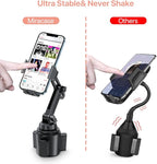 Miracase Universal Cup Phone Holder for Car, [Upgraded Version] Adjustable Long Neck Car Cup Holder Phone Mount Cradle Friendly Compatible with iPhone Samsung Google and All Smartphones, Pink