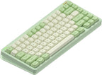 nuphy Halo75 V2 Mechancial Gaming Kyeboard,75% Wireless Hot Swappable Bluetooth Keyboard,83 Kyes RGB Backlit Keyboard,Support Bluetooth/2.4GHz/USB-C (Green, Silent Red Clear-Top (45gf))