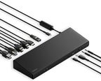 Belkin 15-in-1 Universal Triple Display DisplayLink Docking Station Hub w/ 3 HDMI Ports, 2 DisplayPorts for Triple 4K Display w/ 85W PD, Gigabit Ethernet, 3.5mm Mic/Speaker, 1 USB-C, & 5 USB-A Ports