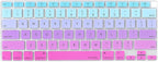 Allinside Silicone Keyboard Cover for New MacBook Air 13 inch A2179 Released in 2020 with Touch ID and Retina Display US Version, Ombre Blue Pink