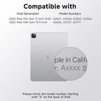 iPad Keyboard Case for iPad 10th Gen (2022) & 11th (A16, 2025), Magic Wireless Keyboard with Trackpad 7 Color Backlit, 360° Rotating Stand Transparent Protective Cover with Pencil Holder (Black)