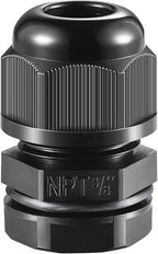 10 PCS 3/8"(5-10mm) NPT Nylon Cable Gland Joints with Gaskets, IP68 Adjustable Lock Nut Strain Relief Cord Grip Waterproof Cable Glands - UL Listed and RoHS Compliant