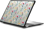 CASETiFY Impact MacBook Air 13" (M1/Intel) Case [Cushioned Impact Corners/Scratch-Resistant/Anti-Slip Grip] - Spring Botanicals 2 - Clear Black