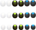 Earbud Replacement Tips - Silicone Ear Tips Fit Most - S M L, 9 Pairs
