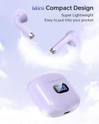 Wireless Earbuds Bluetooth 5.3 Ear Buds, Bluetooth Headphones with LED Display Charging Case, IPX7 Waterproof in-Ear Earphones with Mic for Phone Tablet Sports