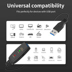 LDKCOK Active USB 3.0 Extension Cable 30ft– Male to Female Extender Cord, USB Extension Cable for USB Flash Drive, Card Reader, Hard Drive, Keyboard, PlayStation, Xbox, VR, Printer, Camera, Laptop