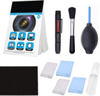 Camkix Camera Lens Cleaning Kit - Air Blower, 2in1 Lens Cleaning Pen, Cleaning Brush, Spray Bottle w/Cleaning Solution, Lens Cleaning Paper Tissue (Without Fluid)