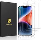 UNBREAKcable Shatterproof Screen Protector for iPhone 13 Pro Max/iPhone 14 Plus [3-Pack] [99.99% HD Clear] [Easy Installation Frame] [9H Hardness][Bubble Free] [Full Coverage] for Apple 6.7''