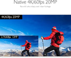 AKASO V50 Elite 4K60fps Touch Screen WiFi Action Camera Voice Control EIS 131 feet Waterproof Camera 8X Zoom Remote Control (with 64GB MicroSD Card)