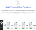 BTF-LIGHTING RF 2.4GHz Wireless Remote RC02RFB & C02RF Tuya Controller Kit 4 Zones Group Control 5050SMD FCOB COB SMD PWM CCT(+ CW WW) 3pin Dual White LED Strip DC5V DC12V DC24V