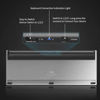 RAPOO Wireless Keyboard and Laser Mouse Combo,Multi Device (Bluetooth 4.0+3.0+2.4G) Keyboard and Mouse Set,Ultra-Slim Computer Keyboard Compact Design for Windows/Android/Mac OS
