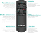 AODELAN Camera Remote Control Remote Shutter Commander for Sony ZV-E10,FX3,A1,a6100, a6400, a6600, a7C, a7 III, a7R III, a7R IV, a9, a9 II, DSC-RX0 II, DSC-RX100 VII, ZV-1; Replace Sony RMT-P1BT