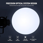 NEEWER Spotlight Snoot with 40° Projection Lens, Adjustable Focus, 16 Metal Gobos 5 Color Gels, Bag, Conical Snoot for Bowens Mount LED Continuous Output Lighting Studio Video Light Up to 300W, LS-38