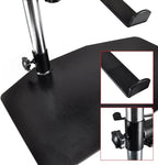 Pyle Portable Dual Laptop Stand – Standing Table Holder with Bracket Arms,Adjustable Height,Ergonomic Design, 360° Swivel for DJ Mixer,Sound Equipment,Workstation,Gaming & Home Use with Tilt Function