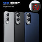 WSKEN for Samsung Galaxy S25 Edge Camera Lens Protector - Edge Thin Case Friendly, 9H Shatterproof Tempered Glass with Aluminum Metal Circle Camera Screen Protector Cover Accessories, Silver