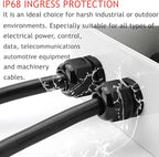 PENGLIN Cable Glands NPT Nylon Cable Connector, Strain Relief Cord Connector, IP68 Waterproof Adjustable Locknut(1/4" 1/2" 3/4" 1" Glands Combo (40Pack))