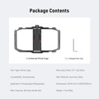 NEEWER Universal Phone Cage, Smartphone Video Rig with Quick Release Mounts Cold Shoes for Videomaker Filmmaking TikTok Vlogging Phone Video Stabilizer Holder Compatible with iPhone Samsung, PA039