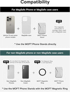 MOFT Magnetic Wallet Stand Compatible with iPhone 16/15/14/13/12 Series, Angle Adjustment & Magsafe Compatible MOVAS Phone Stand,Jungle