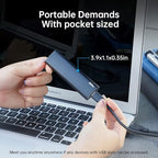 Netac 2TB Portable SSD USB 3.2 Gen 2 (10 Gbps, Type-C) External Solid State Drive Backup Slim Portable Drive for File Storage/Business Travel Essential, Rapid Read & Write Low Noise, Zslim