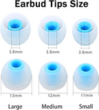 Silicone Replacement Earbud Tips Earbud Caps Fit Most in-Ear Earbuds(Inner Hole 3.8mm -5.1mm) Headphone Ear Tips Earbuds Covers 9 Pairs S M L