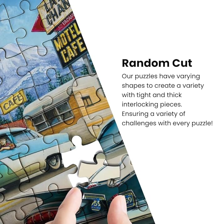 MasterPieces - 1000 Piece Jigsaw Puzzle, Route 66 Pitstop, Fun for Adults, Family, Kids, 19.25" x 26.75"