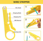 Delgada RJ45 Ethernet Crimping Tool kit,4in1 Professional Cutter Stripper Network Crimper for RJ-11,6P/RJ-12,8P/RJ-45 Crimp,with 20pcs Cat5 Cat5e RJ-45 Connectors-20PCS Covers-1 Network Wire Stripper