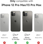 SURITCH for iPhone 13 Pro Max/12 Pro Max Case with Magnetic Camera Slide Cover and Adjustable Kickstand, Compatible with MagSafe, Shockproof Bumper Case Slim Protective Cover 6.7 Inch, Green