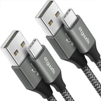 Long USB C Cable [12ft, 2-Pack], etguuds Fast Charging USB A to Type C Charger Cable Braided for Samsung Galaxy S22 S21 S20 Ultra 5G S10 S10E S9 Note 20 10 9, A10e A20 A33 A32 A50 A70, LG, Moto, Pixel