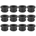 PATIKIL 12.5mm / 1/2 Inch Drill Hole,3/8 Inch ID Rubber Grommets, 12Pcs Top Hat Grommet for Wiring Eyelet Ring Gasket Automotive Firewall Cable Hole Plugs Wires Protection, Black