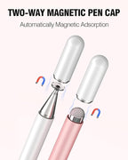 Stylus Pens for Touch Screens, 2 in 1 High Precision Universal Stylus Pen for iPad Compatible with Apple, iPhone, iPad, Android, Microsoft Tablets, Phones, 3 Pack-Blue, Pink, Purple