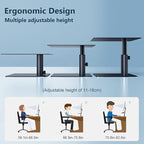 Nillkin Monitor Stand for Desk, Adjustable Height Computer Monitor Stand, Ergonomic Aluminum Computer Stand for Desktop Monitor, iMac,MacBook, Dell, HP, Lenovo and other Screen Display, Black