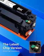 218X Toner Cartridges Set with chip 4-Pack 3301fdw Replacement for HP 218X W2180X W2181X W2182X W2183X 218A W2180A Black Compatible with HP Color Laserjet Pro MFP 3301cdw 3301sdw 3201dw Printers Ink