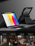 Nillkin for iPad 10th Generation Case with Keyboard & iPad 11th (A16, 2025), Magic-Style Magnetic Detachable Backlit Keyboard Case with Camera Cover and Multi-Touch Trackpad for 10th Generation