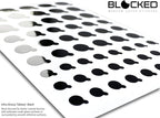 BLOCKED Webcam/Camera Vinyl Covers | 57 TabbedLow-Tack Restickable Webcam Sticker | Multiple Sizes | Black 57-Pack Tabbed (Ultra Glossy)