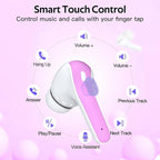 TAGRY Bluetooth Headphones True Wireless Earbuds 60H Playback LED Power Display Earphones with Wireless Charging Case IPX5 Waterproof in-Ear Ear buds with Mic for TV Smart Phone Laptop Computer Sports