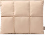 Comfyable Puffy Laptop Sleeve 13 Inch 14 Inch, Quilted Puffer Laptop Carrying Case, Pillow Case Compatible with MacBook Air M4 2025 M3 M2 M1, MacBook Pro M4 Pro/Max, Sand