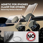 Universal Phone Holder for Car/Dashboard/Desk Adjustable & Foldable Phone Stand Compatible with Magnetic & Non-Magnetic Phones (All Phones 4-7") (White)