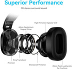 2.4GHz Wireless Gaming Headset for PC, PS5, PS4, Switch - Bluetooth 5.4, 20H Battery, with ENC Noise Canceling Microphone, Cool Lighting, 40mm Drivers,for Wired Mode Xbox Series -Black