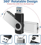 USB Flash Drives 2GB 20 Pack, Wooolken USB 2.0 Thumb Drives with Keychains Memory Stick USB Drive Pendrive for PC Laptop Computer (Black)
