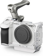 Tilta Full Camera Cage for ZV-E1 Lightweight Kit | Includes Full Cage, Top Handle, 1/4"-20" to NATO Adapter | Cold Shoe, NATO Rail, M3 and 1/4"-20 Threads Mounts | Silver